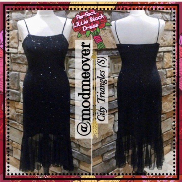 City Triangles Dresses & Skirts - ◀City Triangles▶ Black Sparkly High Low Hem Dress